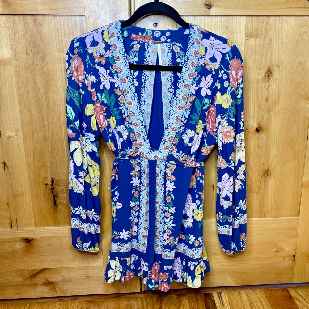 Free People floral blouse/tunic dress